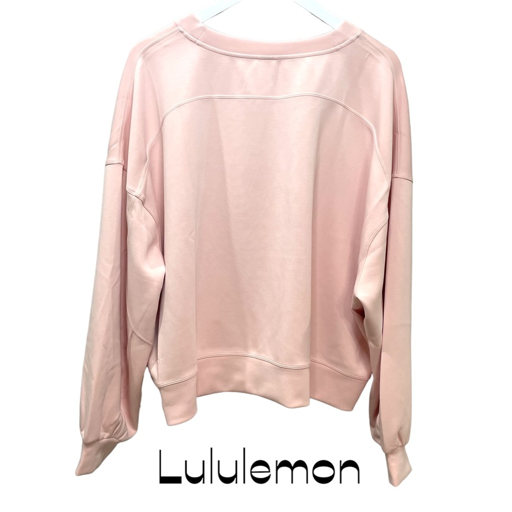 Lululemon Perfectly Oversized Cropped Crew Softstreme Pink Mist SZ 20 NWT SOFT